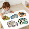 Montessori wooden puzzle children's educational various animal toy puzzles
