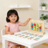 Wooden slide puzzle color shape matching Montessori logic games children's learning toys