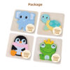Wooden 3D puzzle wooden puzzle toys educational matching game toys