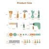 Wooden tool set Children's role-playing engineer repair and installation tool set