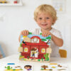 Wooden Puzzle Western Tavern Lock Montessori Wooden Door Toddler Busy Board