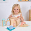 Wooden Laundry Toy Set Children's Role Playing Play House Toy Parent-Child Interactive