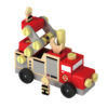 Wooden DIY assembly fire truck toys Children's educational fire truck disassembly and assembly toys