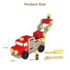 Wooden DIY assembly fire truck toys Children's educational fire truck disassembly and assembly toys
