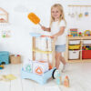 Wooden toy cleaning car children's role play toys learning garbage sorting educational toys