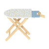 Wooden ironing board set, children's pretend play foldable ironing board table toys