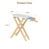 Wooden ironing board set, children's pretend play foldable ironing board table toys