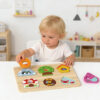 Hot Sale Montessori Colorful Early Education Wooden 3D Animal Jigsaw Puzzle
