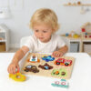 Hot Sale Montessori Colorful Early Education Wooden 3D Animal Jigsaw Puzzle