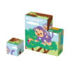 Wooden building block animal Rubik's cube puzzle, forest animal 9-piece wooden 6-sided puzzle, children's educational toys