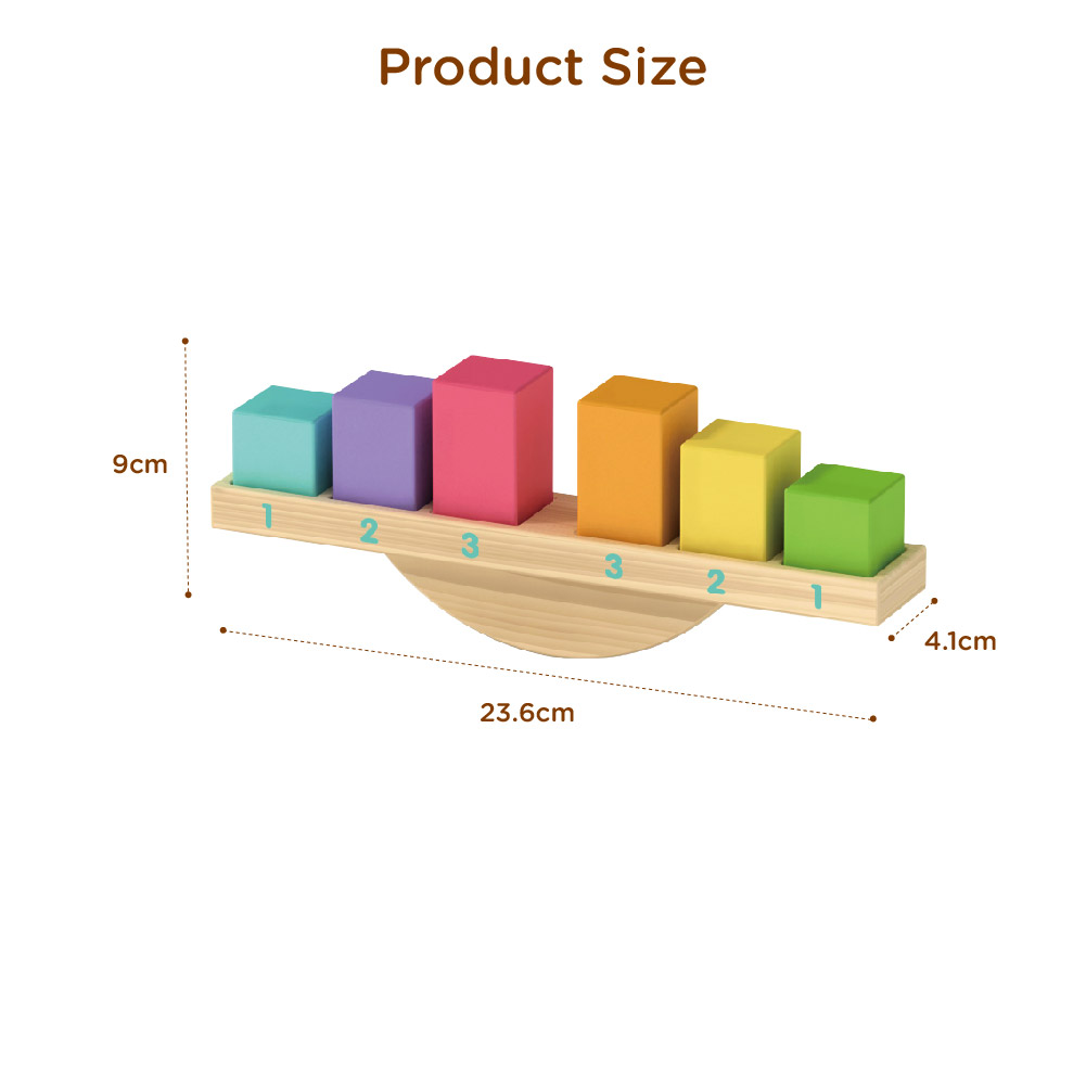 Wooden color balance game, children's balance toys, preschool educational stacking and balance toys - Image 4