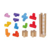 Wooden stacking building block games, children's wisdom tower brain development logical thinking training promote children's brain development