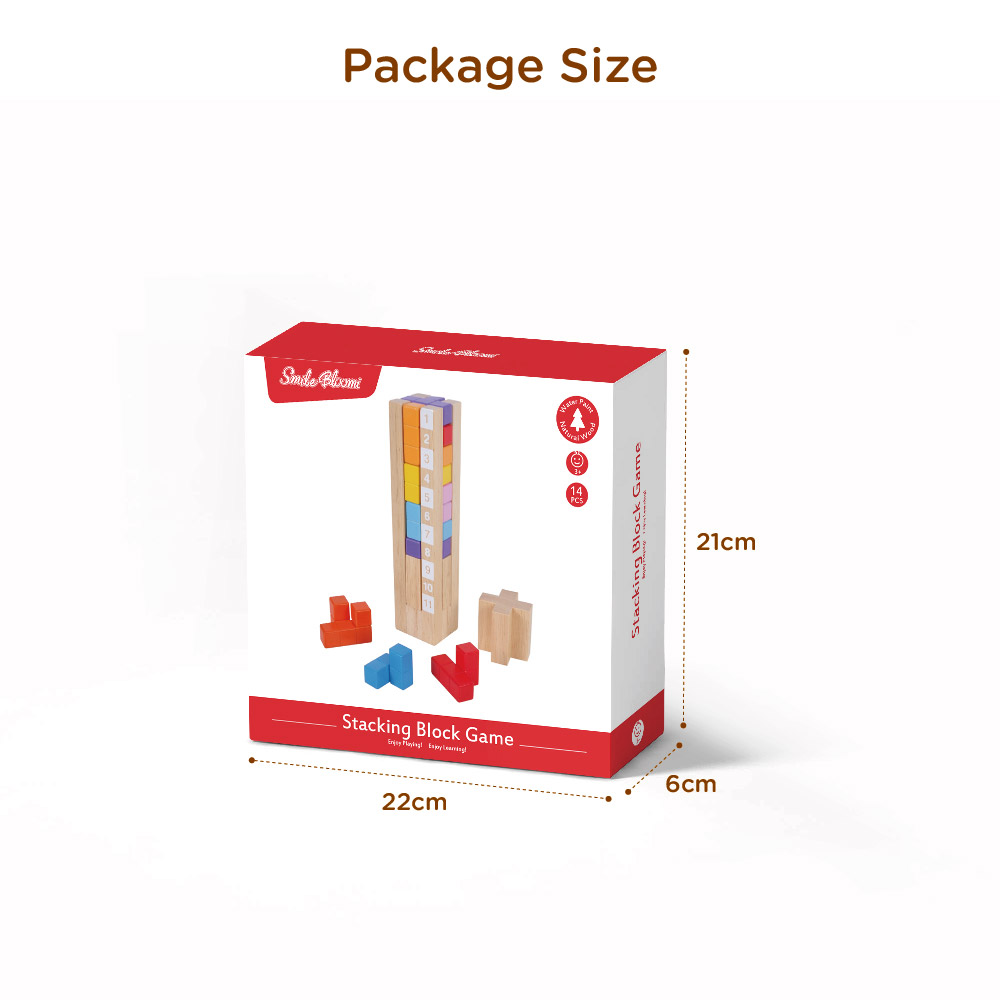 Wooden stacking building block games, children's wisdom tower brain development logical thinking training promote children's brain development - Image 6