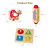 Montessori 3-in-1 wooden educational toy set, including shape puzzles, animal rotating blocks and animal drag toys, suitable for early childhood education.