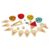Wooden Montessori Toddler Toys, Children's Ice Cream Clip Beads, Color Sorting, Counting Toys, Fine Motor Math Educational Toys, Suitable for Boys and Girls