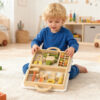 Wooden toolbox toys Children's screw disassembly and assembly Children's multifunctional portable toolbox toys