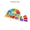 Wooden Number Counting Montessori, Numbers and Shapes Puzzles, Preschool Educational Puzzle Board Toys for Boys and Girls