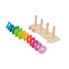 Wooden Geometric Sleeve Pillar Children's Montessori Cognitive Graphic Building Block Stacking Toy