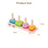 Wooden Geometric Sleeve Pillar Children's Montessori Cognitive Graphic Building Block Stacking Toy