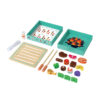 Hot Selling Children Pretend Play Wooden Grill Barbecue BBQ Party Kitchen Toys Set for Child