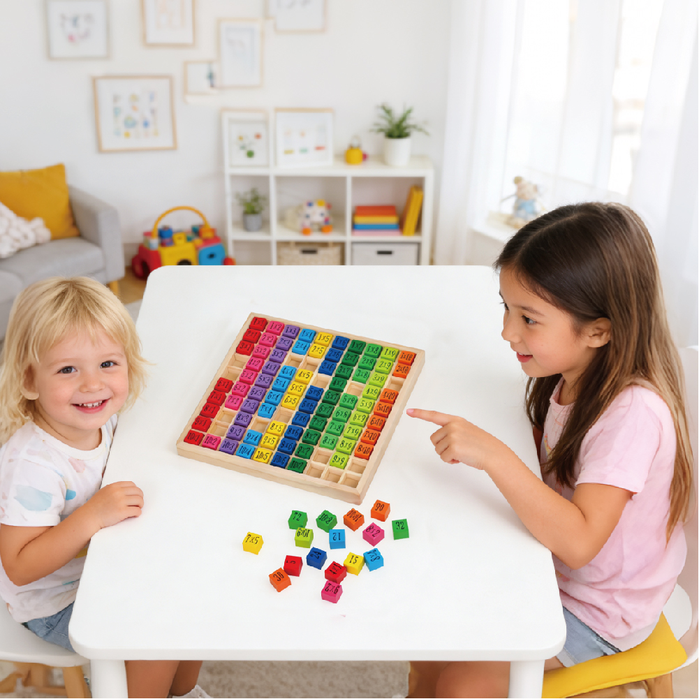 Wooden multiplication table early education toy children's arithmetic learning toy