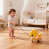 Montessori fox Toy Animal Shaped Wooden Toy Pull Toy