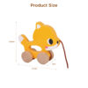 Montessori fox Toy Animal Shaped Wooden Toy Pull Toy