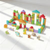 100pcs Wooden Building Block Toys for Early Children's Puzzle Creativity Stacking Forest Building Blocks