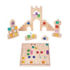 High Quality Montessori Wooden Building Toys Children's Gemstones Acrylic Cubes Creative Stacking Blocks
