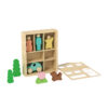 Children's Montessori Rainbow Wooden Dollhouse Toy Set Interactive Educational Early Learning Toys