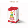 Children's Wooden Swinging Tower Set Toy Stacking Ring Building Block Set Color Recognition Puzzle Toy