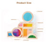 Wooden Sensory Stacking Toys Children's Sensory Acrylic Cube Building Blocks Construction Toys