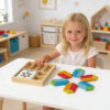 Wooden Puzzle Toys with Geometric Shapes 3D Creative Puzzles Montessori Stacking Toys
