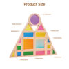 32PCS Wooden Sensory Stacking Toys Children's Sensory Acrylic Cube Building Blocks Construction Toys