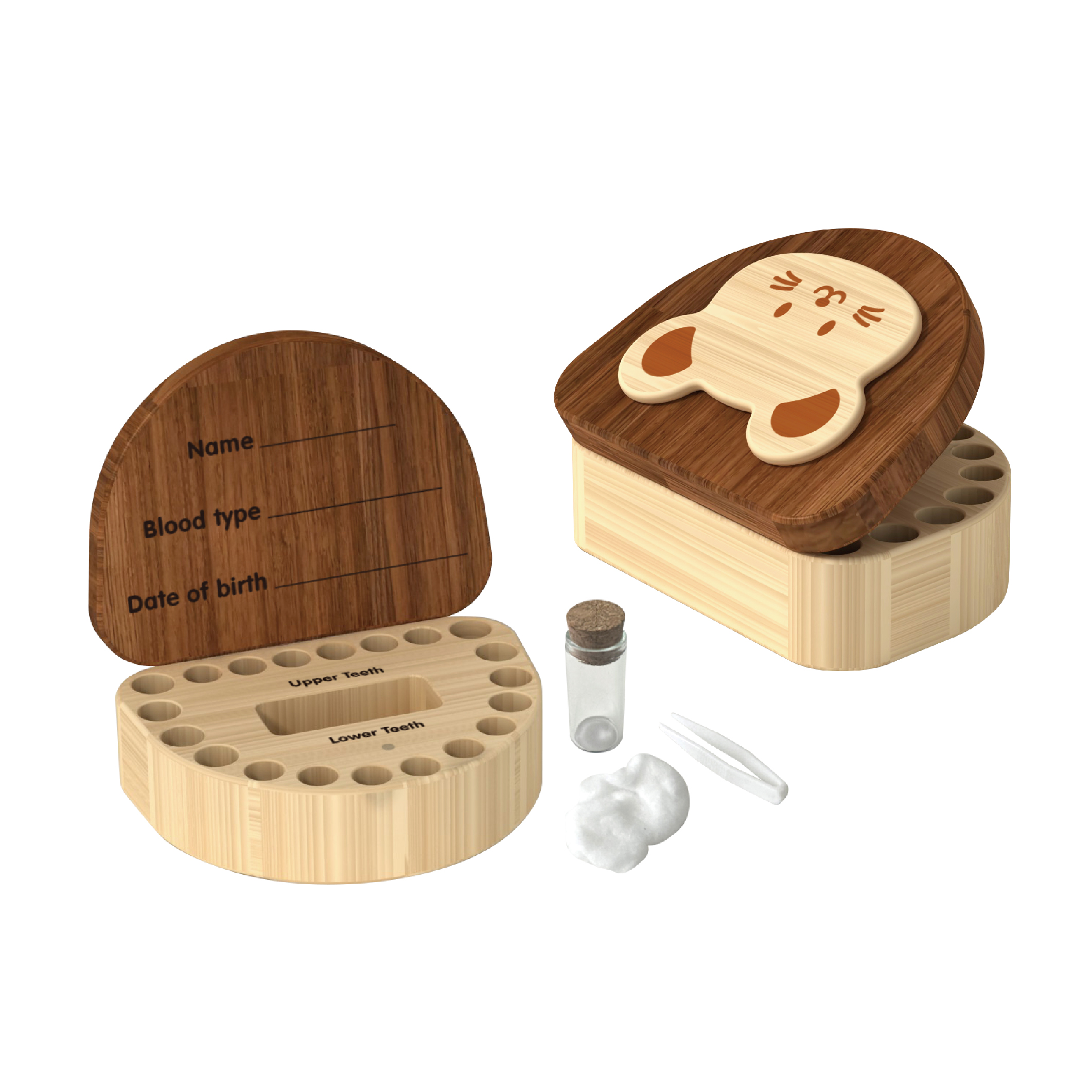 Wholesale Wooden Children's Zodiac Tooth Boxes Collection of Children's Teeth and Fetal Hair Commemorative Containers - Image 2