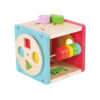 Wooden Multifunctional Activity Cube Toy Montessori Early Learning Wooden Box Toy
