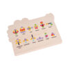 Wooden Crocodile Russian Jigsaw Puzzle Kid Learning Early Education Color Shape Game Thinking Logic Cube Toy Set