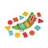Wooden crocodile Geometric Pillar Matching Shape Stacking Toy Exercises Children's Hand Eye Coordination Toy
