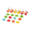 Educational Wooden Train Stacking Toys for Baby with Puzzle Colors and Animal Shapes