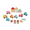 Wooden City Building Blocks Stacking Toy Set for Children DIY Stacking Toys