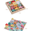 Wooden City Building Blocks Stacking Toy Set for Children DIY Stacking Toys