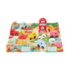 Wooden Farm Building Blocks Stacking Toy Set for Children DIY Stacking Toys