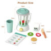 Wooden Juicer Toy Set  Children's Pretend Kitchen Toy  Fruit Milk Juicer