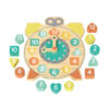 Wooden clock toys for children to learn time, numbers, shapes, colors, matching toys