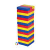 Children's Party Game 49 Pcs Colored Wooden Building Blocks Stacking Tower Game
