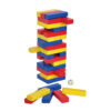 Children's Party Game 49 Pcs Colored Wooden Building Blocks Stacking Tower Game