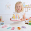 Wooden Cutting Toy Birthday Cake Play SetCutting Game Wooden Pretend Play Toys