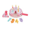 Wooden Educational Toys Children Pretend Food Cutting Set Wooden Birthday Cake Toy