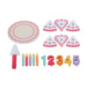 Wooden Educational Toys Children Pretend Food Cutting Set Wooden Birthday Cake Toy