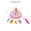 Wooden Educational Toys Children Pretend Food Cutting Set Wooden Birthday Cake Toy